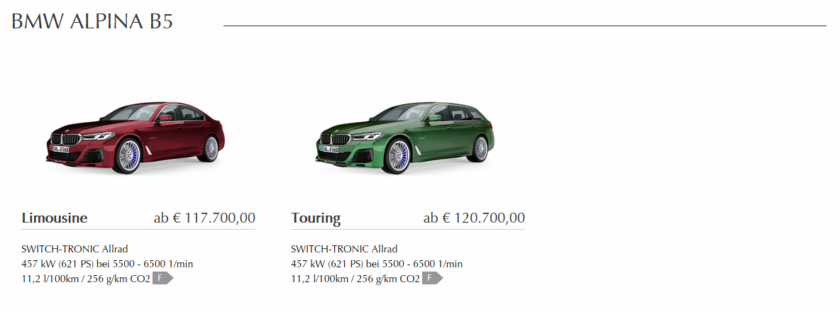 Alpina B5 Sedan e Touring LCI 2020