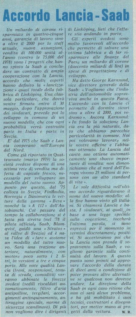 Accordo Lancia-Saab su 4R aprile 79.jpg