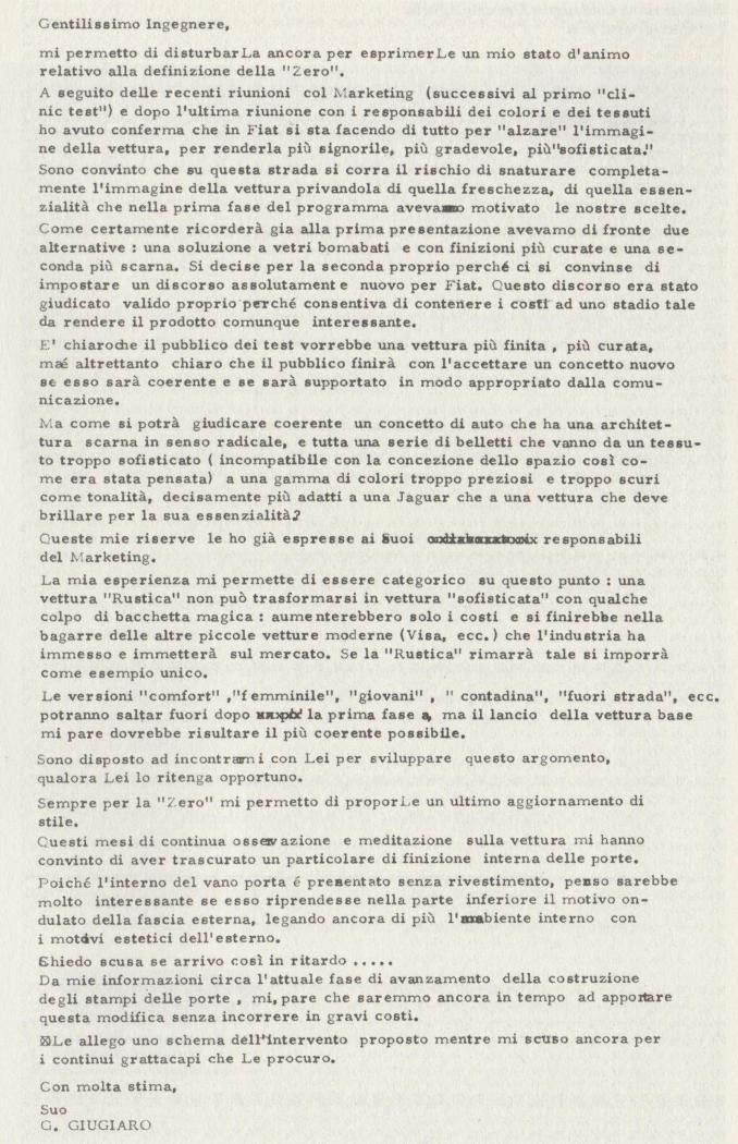 Fiat Panda - Lettera preoccupazioni Giugiaro.jpg