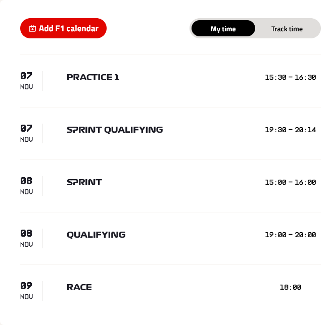 F1 2025 - Brazil 07/09-11