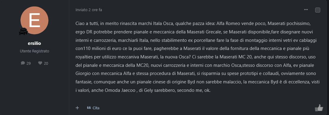 DR Automobiles Groupe - filosofia sui brands, sui modelli e sullo sviluppo